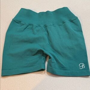 NWOT Bombshell Sportswear Teal High-Rise Bike Shorts
